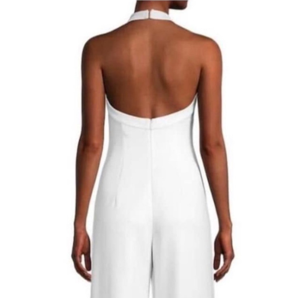 Black Halo Classic White Halter Jumpsuit size 0 - Picture 2 of 3